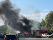Голем пожар проголта три коли попладнево на паркингот под Скопското Кале